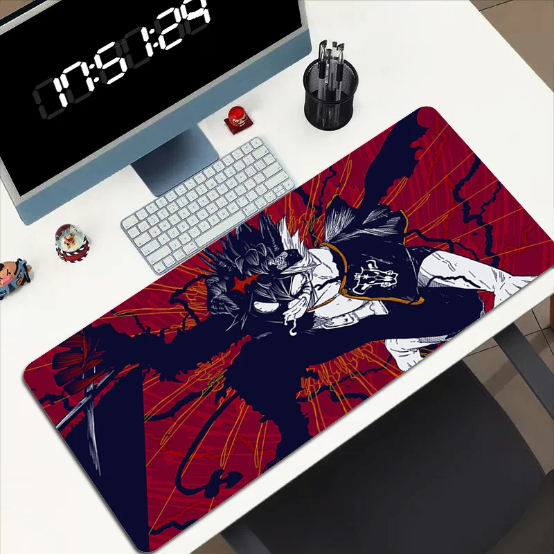 Xxl Подложка за мишка Black Clover Gamer Deskpad Тенис на Компютърни Игри и Офис Mause Подложка За Мишка Килим Подложка За Маси Moused Long Playmat Xl