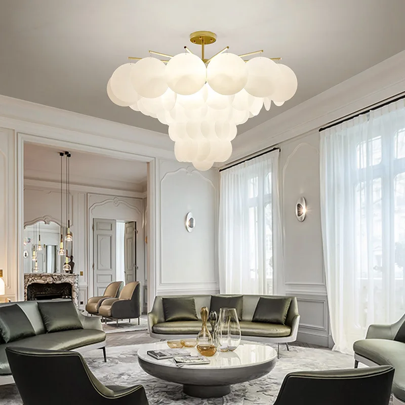 Романтични постмодернистские висящи лампи модельная стая през цялата акрилен лист хол с трапезария и висящи лампи във формата на цвете MJ1117