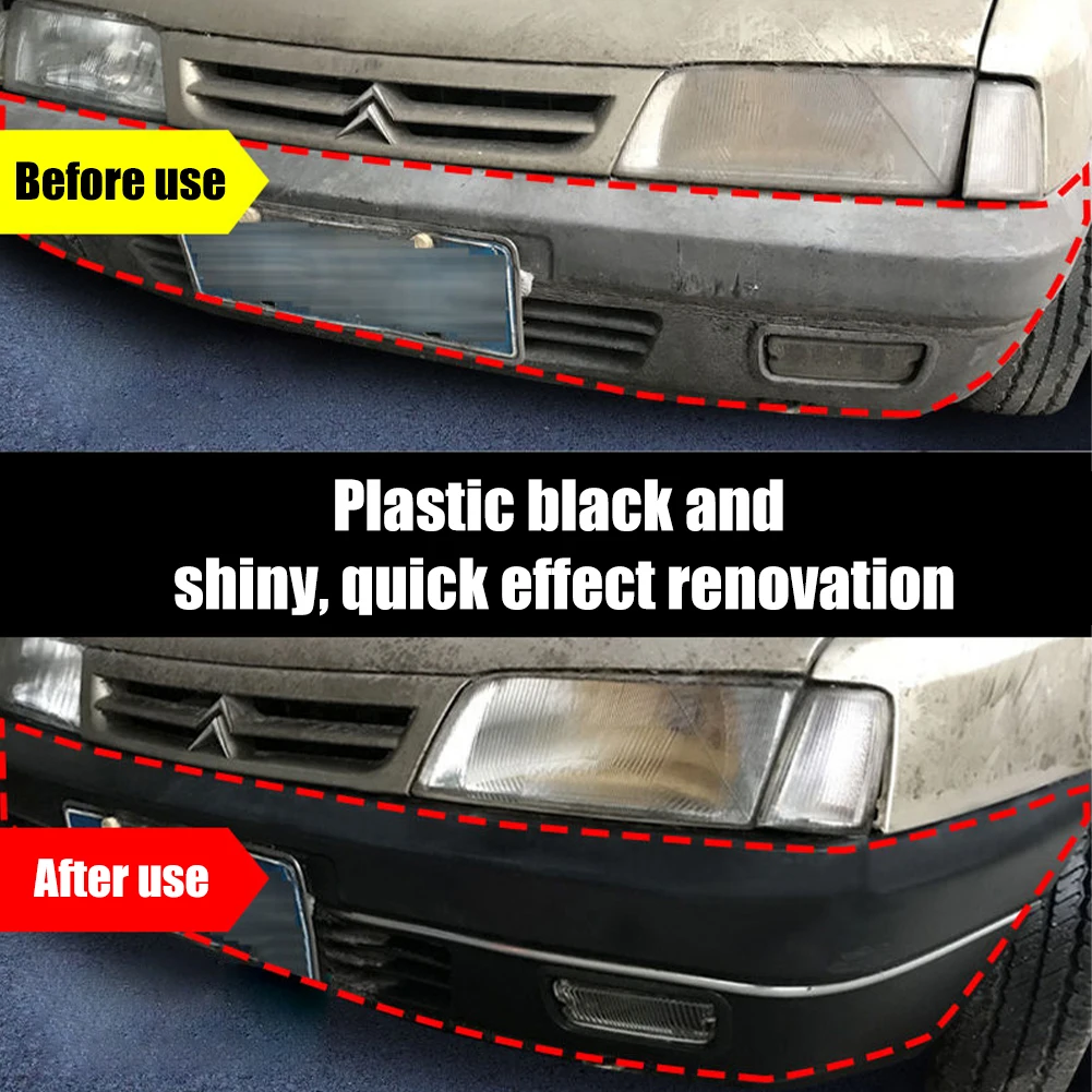 средство за възстановяване на пластмаса обем от 30-60 мл за кола, лесен за използване инструмент за възстановяване на пластмасови детайли, с хрустальным покритие, с гъба, издръжлив