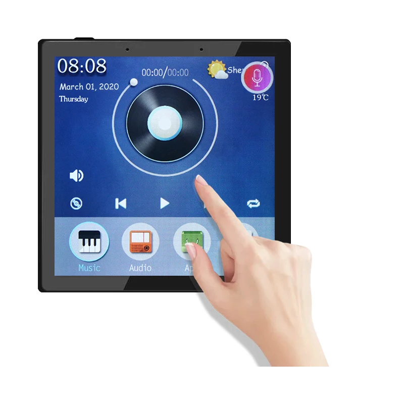 4-инчов сензорен панел за автоматизация на дома, сензорен LCD монитор Android 7.1 Лесна инсталация, Поддръжка универсална контакта 86 тип