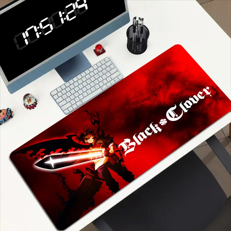 Xxl Подложка за мишка Black Clover Gamer Deskpad Тенис на Компютърни Игри и Офис Mause Подложка За Мишка Килим Подложка За Маси Moused Long Playmat Xl