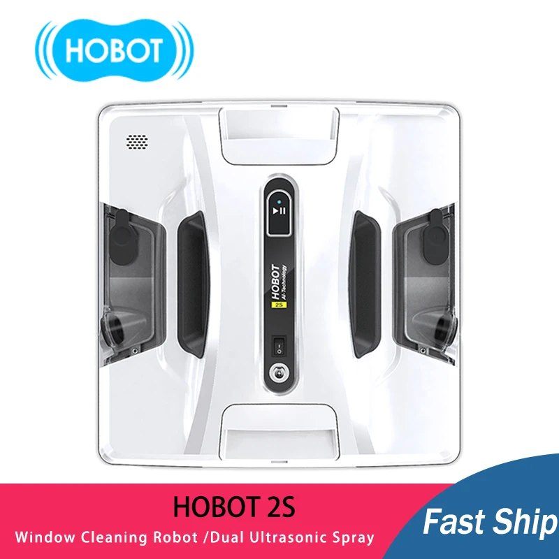 НОВ робот за миене на прозорци HOBOT-2S с двойно ултразвуков пистолет на водата и горивото с помощта на смартфон или дистанционно робот за миене на прозорци