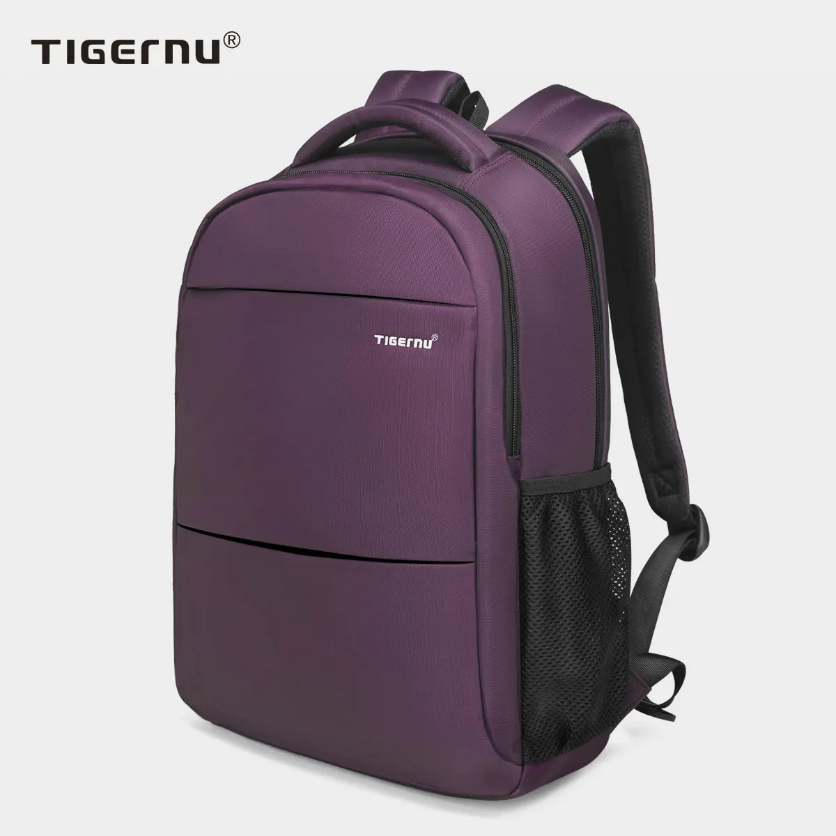 Tigernu Модерен женски раница лилав цвят със защита от кражба, 15.6-инчов раница за лаптоп, женски водоустойчива раница за пътуване, училище, раница, чанта