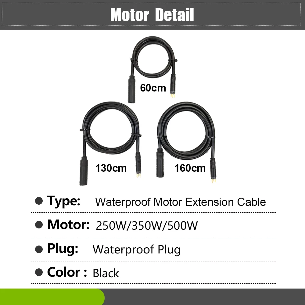 Аксесоари за мотороллера EBike, удлинительный кабел за преобразуване на 12-72, 60 см, 130 см, 160 см, комплект за електрически велосипед