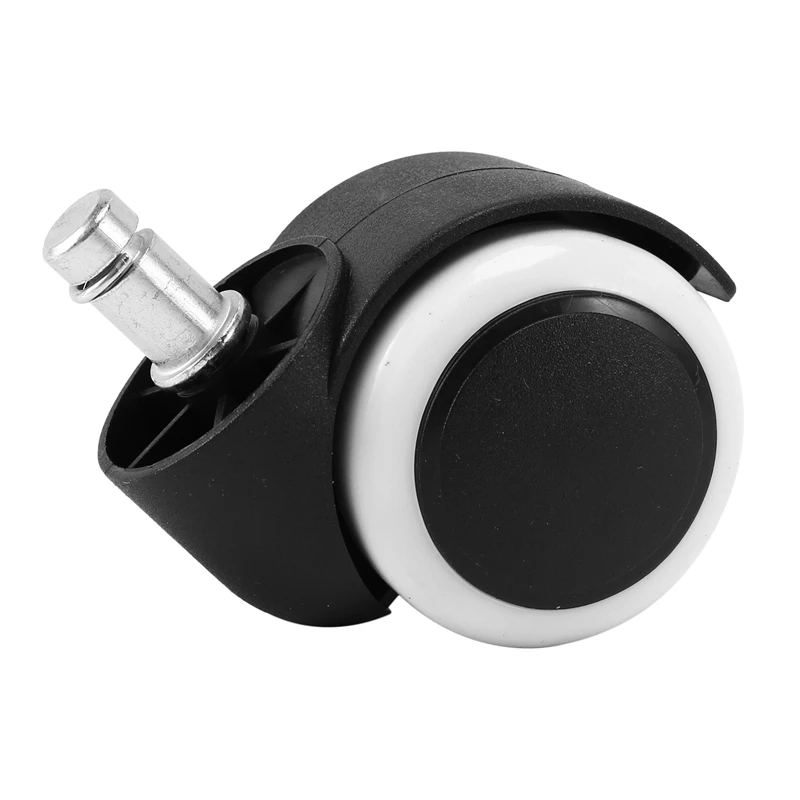 50 мм, ролкови колела за офис столове - комплект от 10 - Черно и бяло