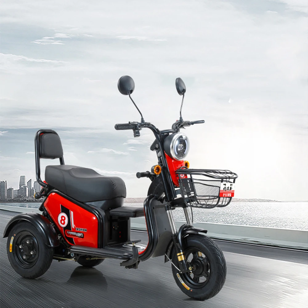 800w60v20ah Електрически мотоциклет 25 км / ч, малък инструмент, за да пътуват на работа с детски седалки, дълъг пробег 50 км