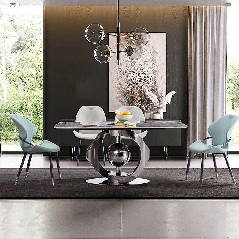 Метални луксозни кафе столове, стол за почивка на балкона, стол за грим, естетически акцент, хотел за четене, мебели за трапезария Cadeira Gamer WJ35XP