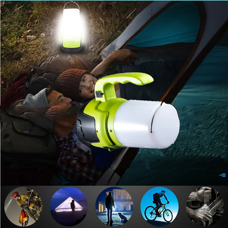 80 W супер ярки led фенерче USB акумулаторна прожекторный фенер Преносим работен лампа, 3 режима на аварийно осветление лампа за палатка